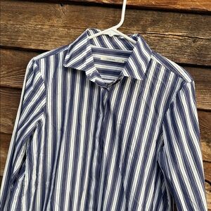 LAREIDA Striped Button Down Shirt 100% cotton